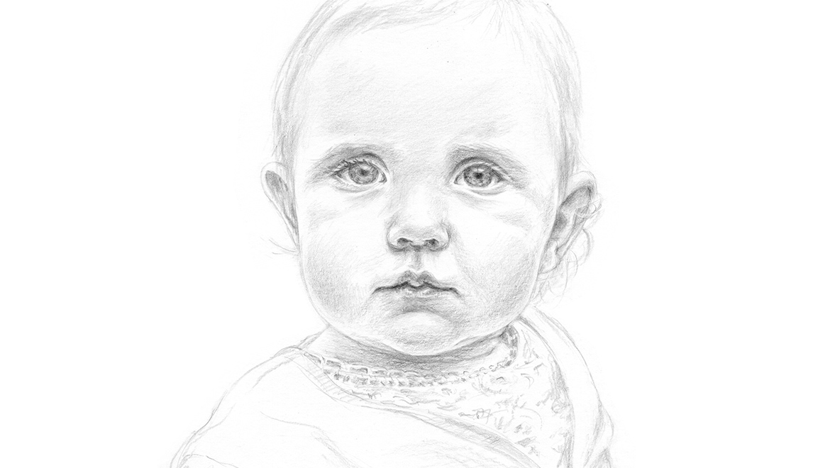 Daisy pencil portrait