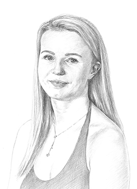 Ella F pencil portrait