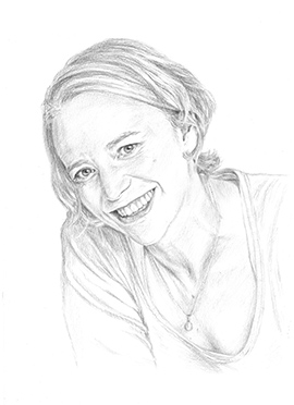 M pencil portrait