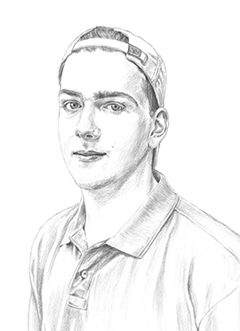 Marcus P pencil portrait