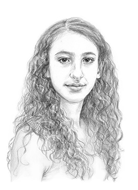 Parisa pencil portrait