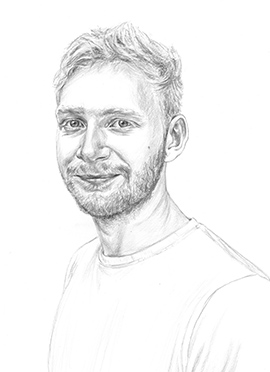 Roscoe pencil portrait