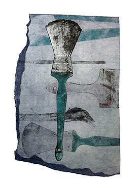 Brushes III collagraph