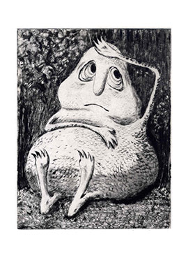 Monster2 drypoint print